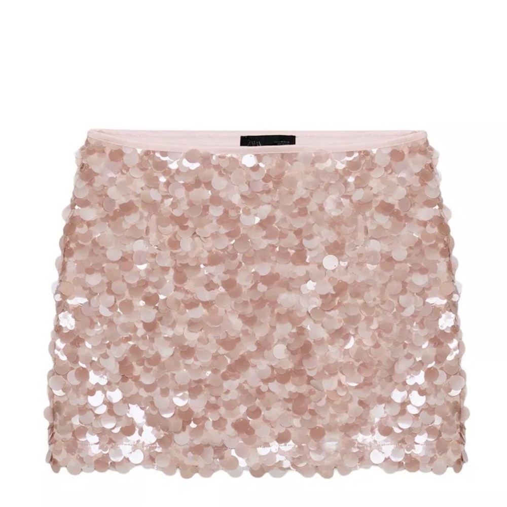 Zara SEQUIN MINI SKIRT